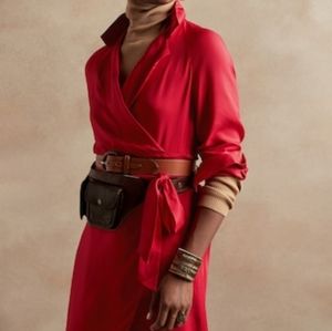 Gorgeous Fiery Red Blazer Wrap Dress